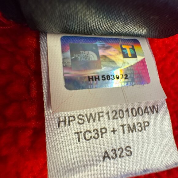 The North Face 1/4 Zip Pullover Mens Med Red Waffle Fleece Athleisure Outdoors - Picture 10 of 12